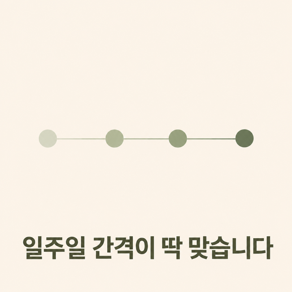 코물혹 치료는 일주일 간격이 적합합니다