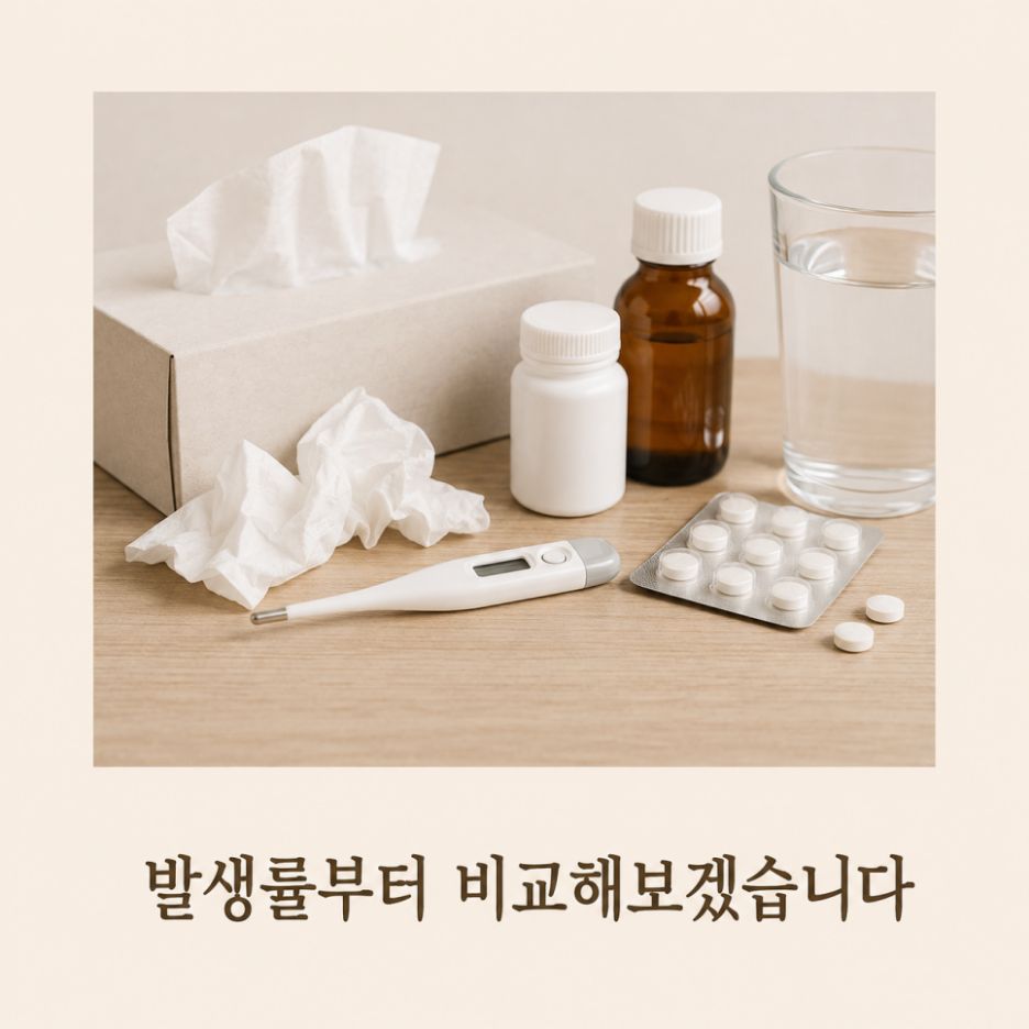 발생률부터 비교해보겠습니다